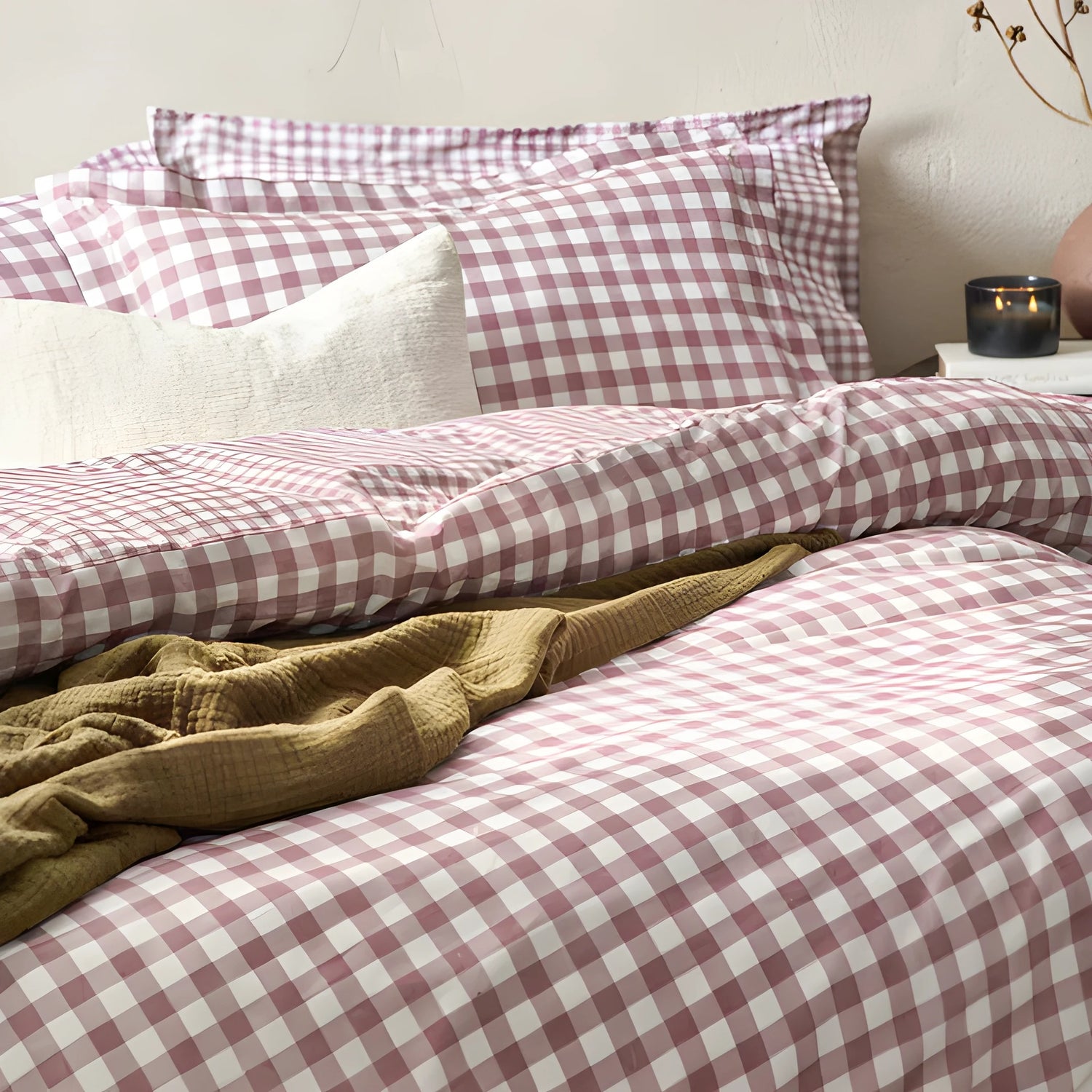 Barton Gingham Check Duvet Cover Set - 100% Cotton