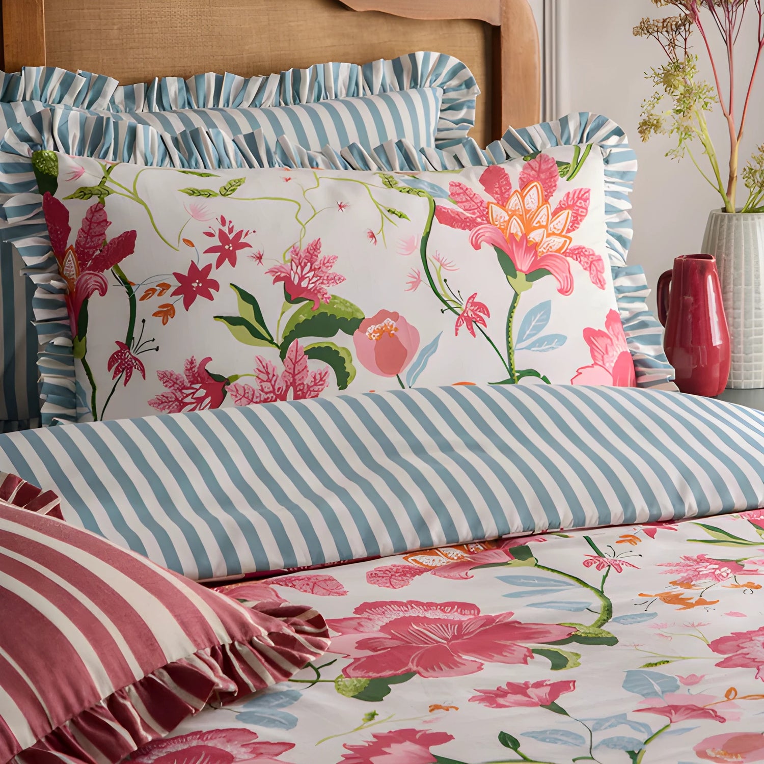 Claudia Floral Ruffle Duvet Cover Set