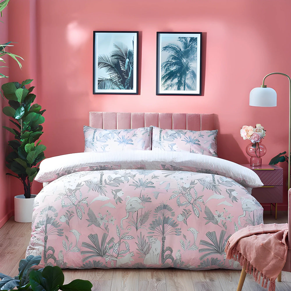 Colony Palm Botanical Duvet Cover Set