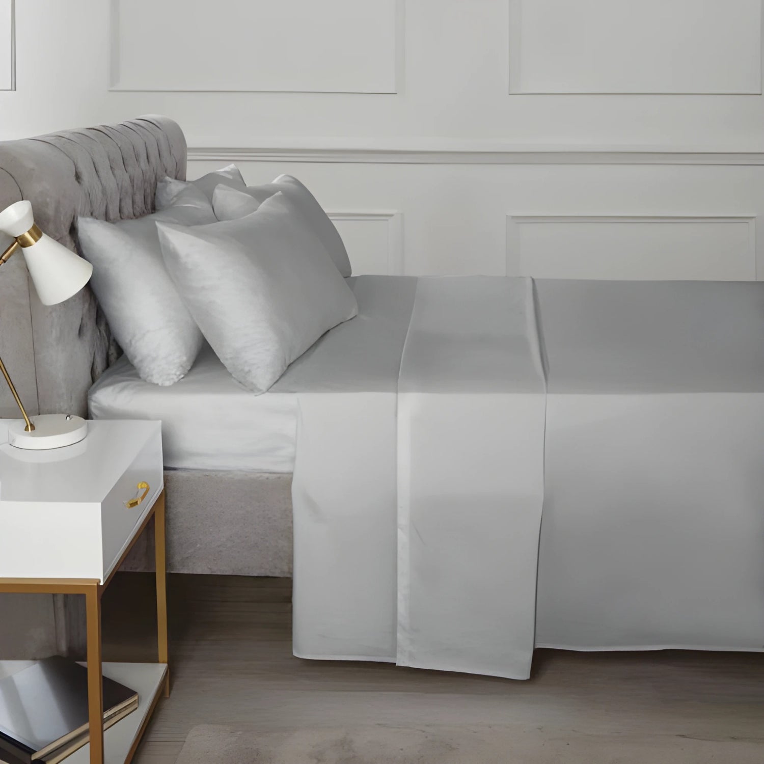Percale Pillow Case 2 Pack in Grey