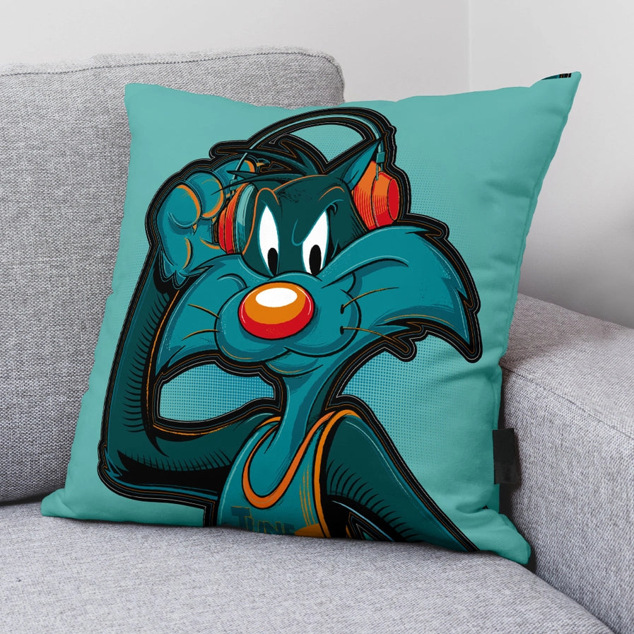 Space Jam Sylvester 100% Cotton Cushion 45 X 45cm
