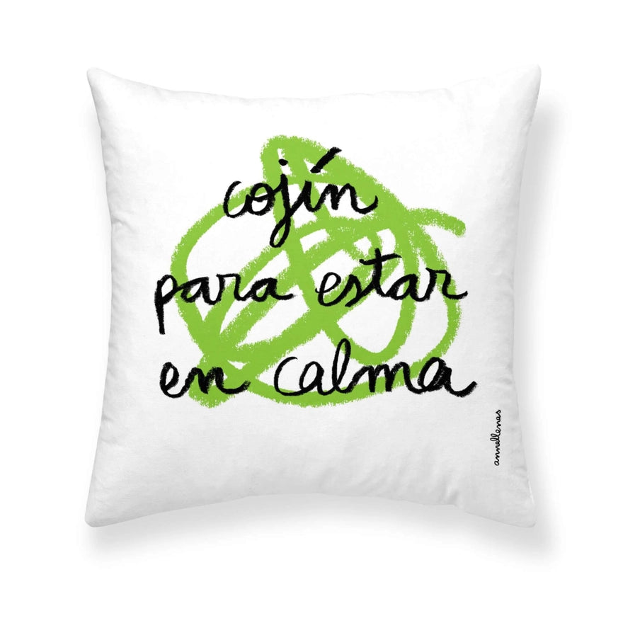 Feel Calm 100% Cotton Throw Cushion 50cm x 50cm