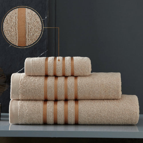 Stripe Detail Hand Towel - 100% Egyptian Cotton