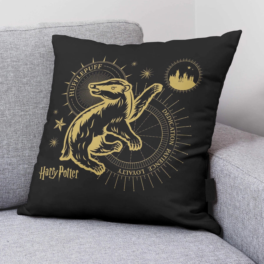 Harry Potter Hufflepuff 100% Cotton Bed Cushion 50 x 50cm