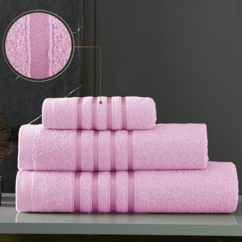 Stripe Detail Hand Towel - 100% Egyptian Cotton