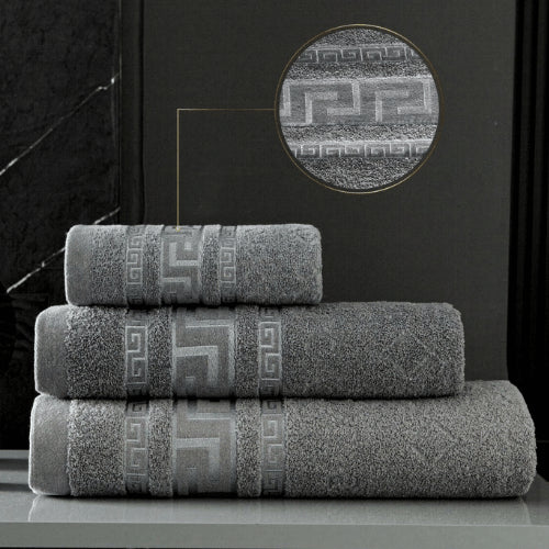 100% Egyptian Cotton Greek Border Design Hand Towel