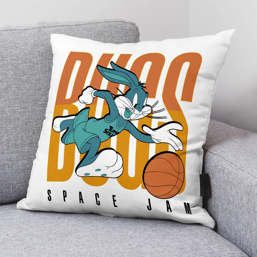 Looney Tunes Bugs Bunny Space Jam Cushion – 100% Cotton Slam Dunk Comfort