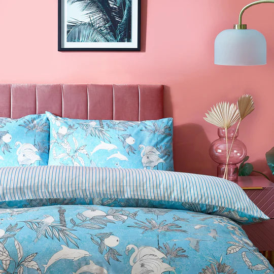 Colony Palm Botanical Duvet Cover Set