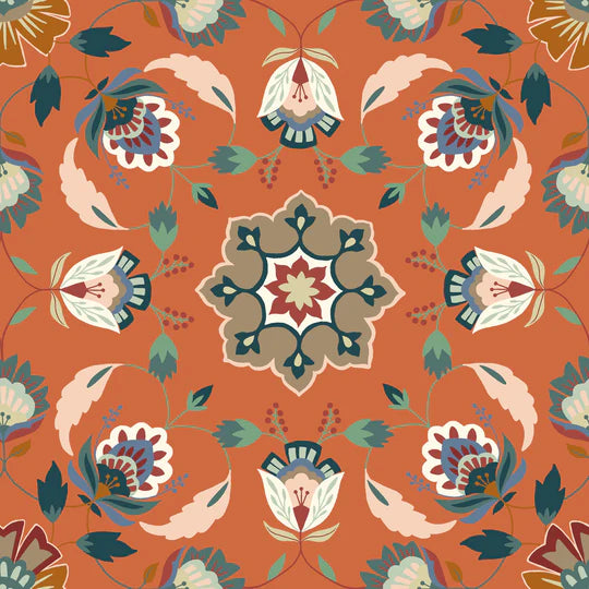 Folk Flora Floral Reversible Duvet Set