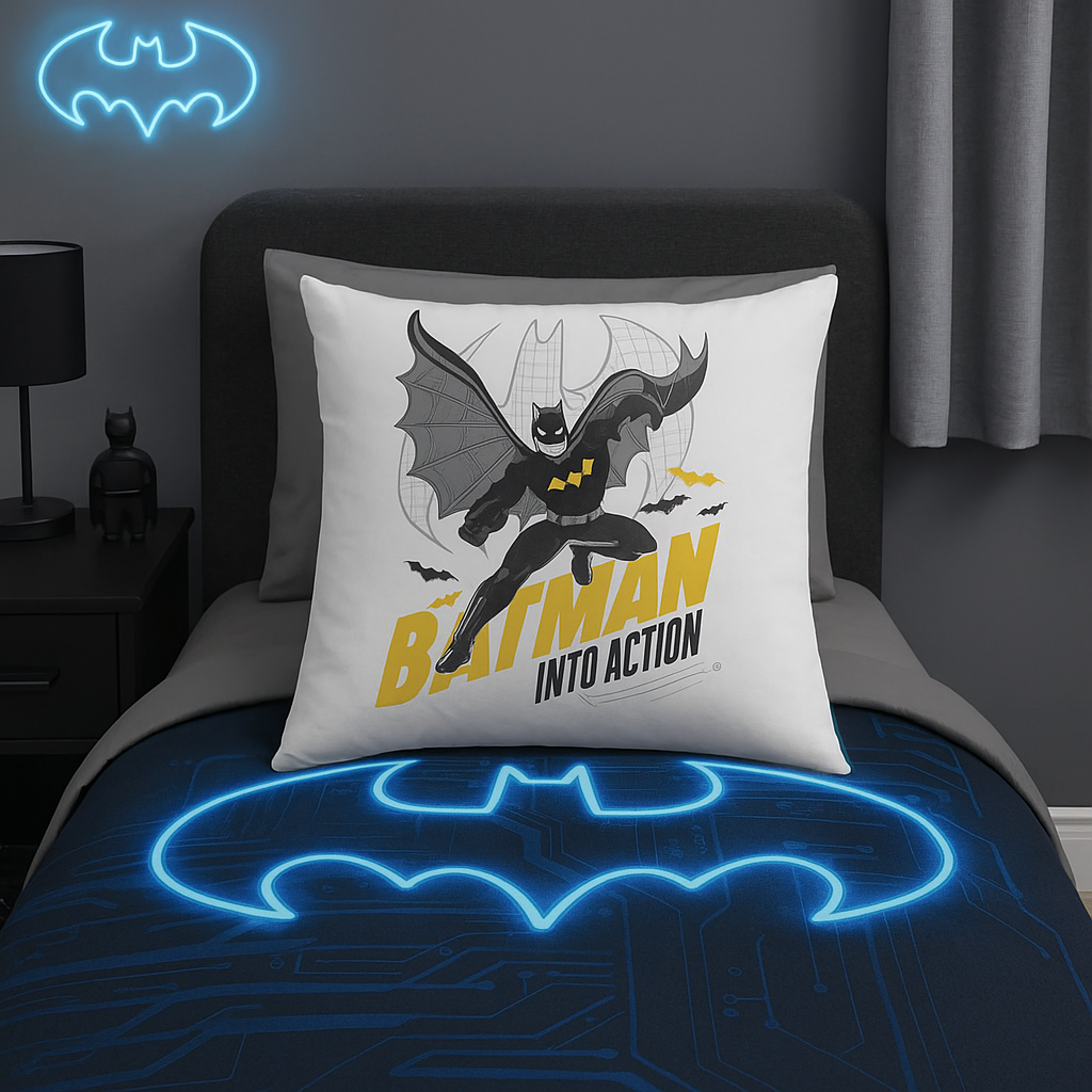 Batman Into Action Cushion