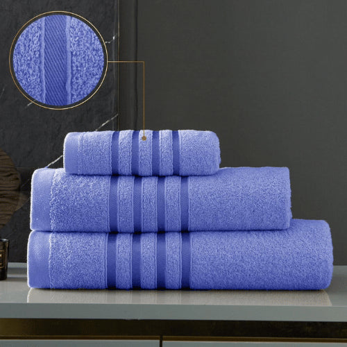 Stripe Detail Hand Towel - 100% Egyptian Cotton