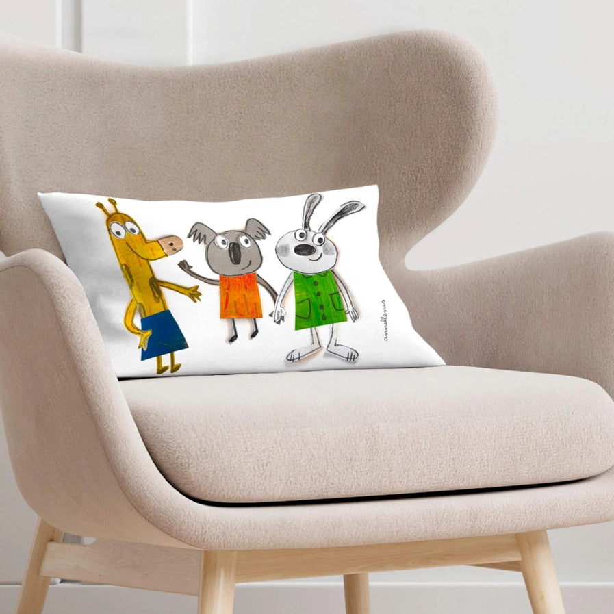 Anna Llenas 'Friends' 100% Cotton Cushion 30 x 50cm