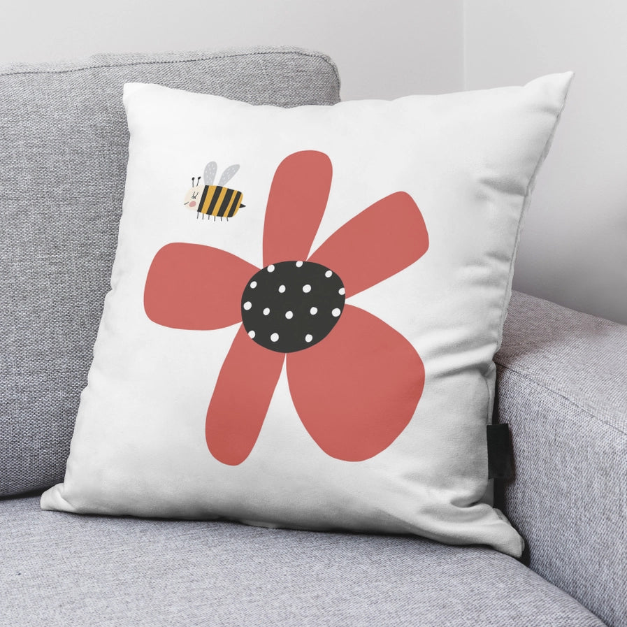 Kids & Cotton Flower 100% Organic Cotton Cushion 50cm x 50cm