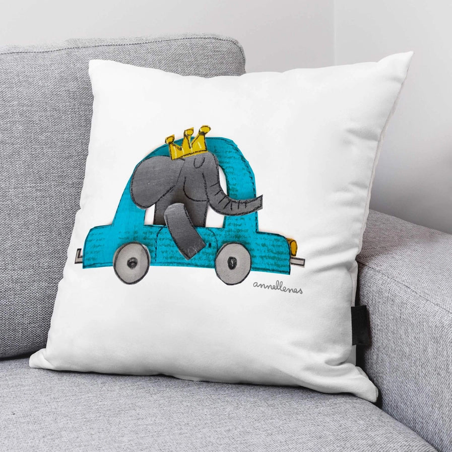 Anna Llenas Elefant 100% Cotton Cushion