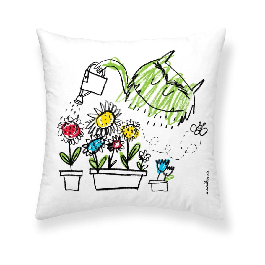 Feel Calm 100% Cotton Throw Cushion 50cm x 50cm